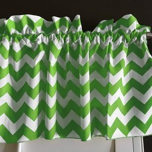 1" Chevron Print Poly Cotton Decorative Valance
